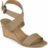 Flash Sale 💯 Journee Collection Kaylee 👩 Womens Canvas Ankle Strap Wedges 💯