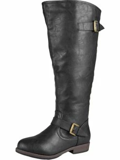 Buy 🧨 Journee Collection Spokane 👩 Womens Faux Leather Wide Calf Knee-High 🥾 Boots 🎁