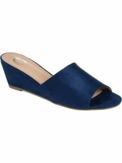 Best deal 🎁 Journee Collection Pavan 👩 Womens Faux Suede Slip On Wedge 🩴 Sandals 🌟
