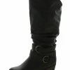 Best Sale 🎁 Journee Collection Late 👩 Womens Faux Leather Slouchy Knee-High 🥾 Boots ⭐