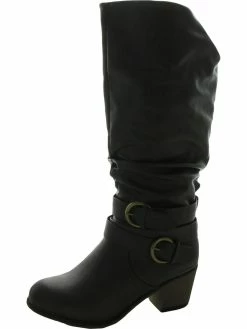 Best Sale 🎁 Journee Collection Late 👩 Womens Faux Leather Slouchy Knee-High 🥾 Boots ⭐