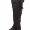 Best deal ❤️ Journee Collection Kane 👩 Womens Faux Leather Wide Calf Over-The-Knee 🥾 Boots 🤩
