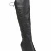 Best Sale 🔔 Journee Collection Spritz 👩 Womens Faux Leather Lace Up Over-The-Knee 🥾 Boots 💯