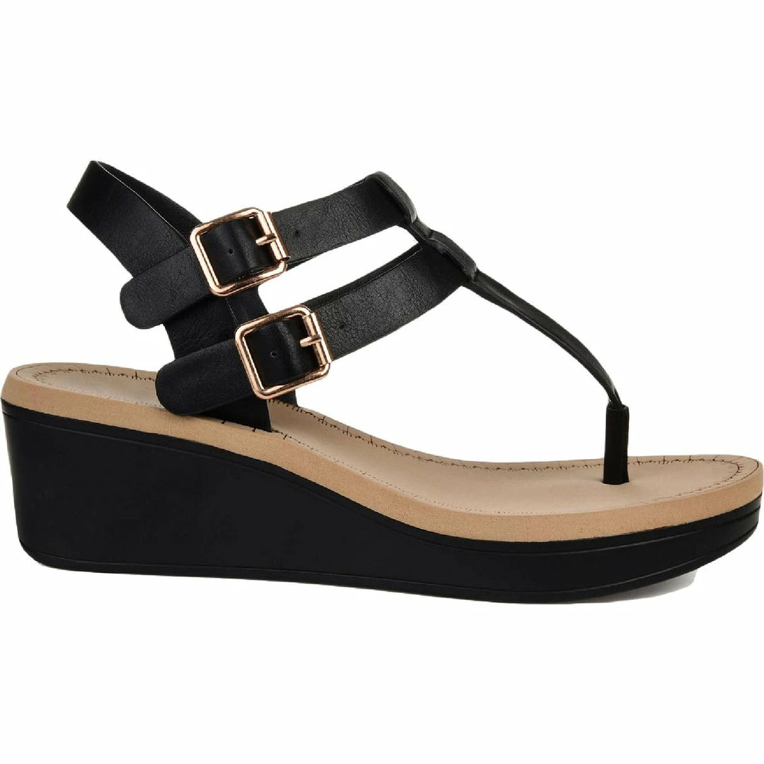 Best Pirce π Journee Collection Bianca π© Womens Faux Leather Strappy Wedges π₯ 2 Best Pirce π Journee Collection Bianca π© Womens Faux Leather Strappy Wedges π₯ - Image 2