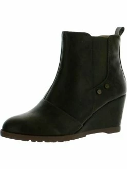 Buy 😍 Journee Collection Jessie 👩 Womens Faux Leather Ankle Wedge 🥾 Boots ⌛