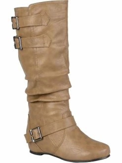 Flash Sale 🔥 Journee Collection Tiffany 👩 Womens Extra Wide Calf Buckle Knee-High 🥾 Boots ⌛