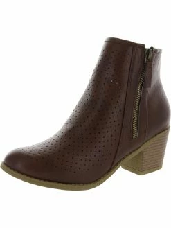 Hot Sale 🎁 Journee Collection Meleny 👩 Womens Faux Leather Block Heel Booties ⭐