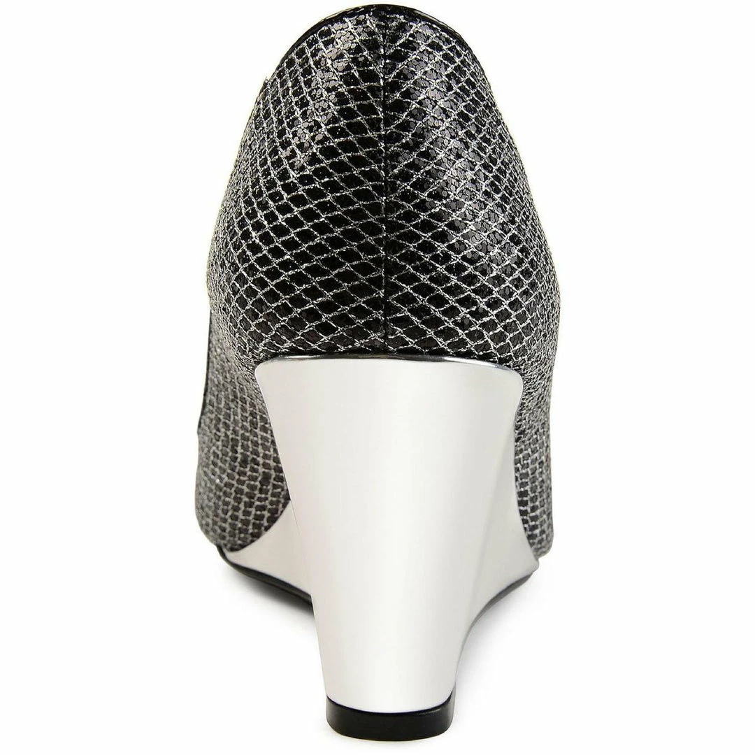 Hot Sale ๐ Journee Collection Selma ๐ฉ Womens Glitter Open Toe Wedge ๐ Heels ๐ 3 Hot Sale ๐ Journee Collection Selma ๐ฉ Womens Glitter Open Toe Wedge ๐ Heels ๐ - Image 3