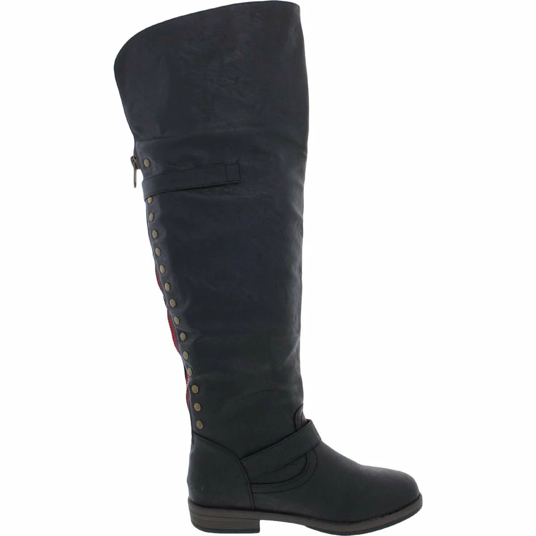 Cheapest โ๏ธ Journee Collection ๐ฉ Womens Faux Leather Studded Knee-High ๐ฅพ Boots ๐ 2 Cheapest โ๏ธ Journee Collection ๐ฉ Womens Faux Leather Studded Knee-High ๐ฅพ Boots ๐ - Image 2