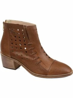 Cheap 🎁 Journee Collection Ulima 👩 Womens Leather Zipper Cap Toe 🥾 Boots ✔️