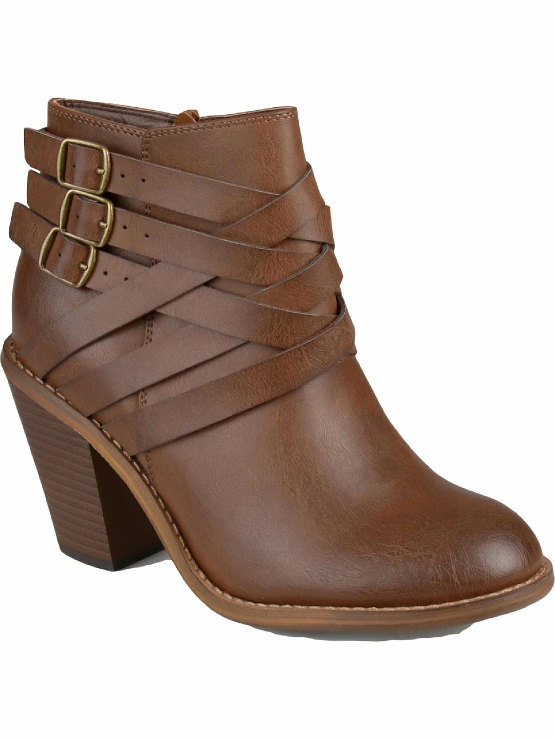 New โ๏ธ Journee Collection WDSTRAP ๐ฉ Womens Faux Leather Stacked Heel Ankle ๐ฅพ Boots โ๏ธ 5 New โ๏ธ Journee Collection WDSTRAP ๐ฉ Womens Faux Leather Stacked Heel Ankle ๐ฅพ Boots โ๏ธ - Image 5