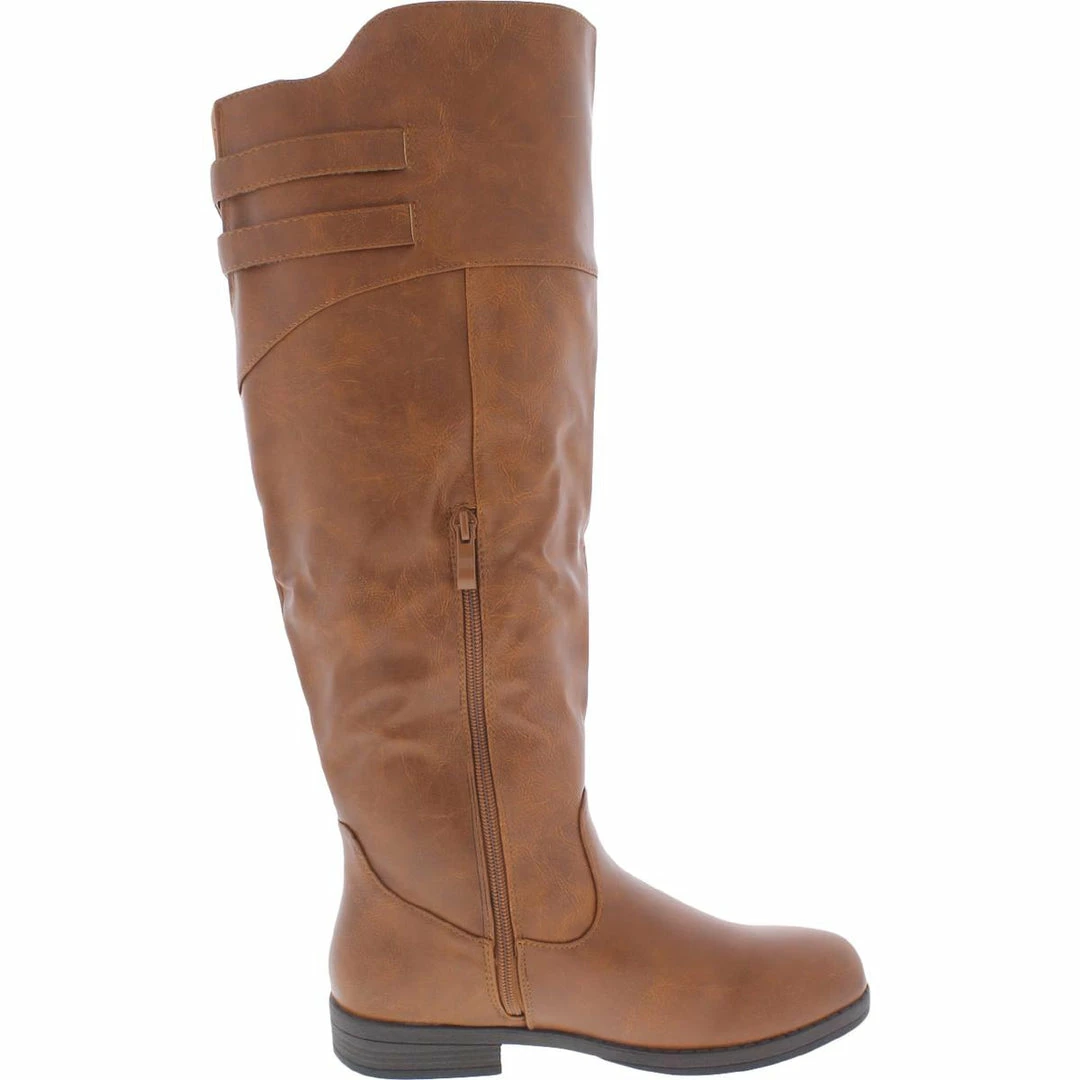 Cheapest ๐ Journee Collection Tori ๐ฉ Womens Faux Leather Block Heel Knee-High ๐ฅพ Boots ๐ฏ 2 Cheapest ๐ Journee Collection Tori ๐ฉ Womens Faux Leather Block Heel Knee-High ๐ฅพ Boots ๐ฏ - Image 2