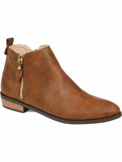 Discount ๐คฉ Journee Collection Ellis ๐ฉ Womens Faux Leather Block Heel Ankle ๐ฅพ Boots ๐งจ