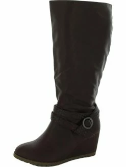 Discount ๐ Journee Collection Garin ๐ฉ Womens Faux Leather Almond Toe Knee-High ๐ฅพ Boots ๐