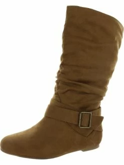 Cheapest 🎁 Journee Collection Chely 6 👩 Womens Faux Suede Wide Calf Mid-Calf 🥾 Boots ✔️
