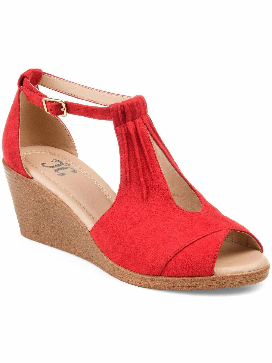 Outlet ✨ Journee Collection Kedzie 👩 Womens Faux Suede Ankle Strap Wedges ⌛ 6 Outlet ✨ Journee Collection Kedzie 👩 Womens Faux Suede Ankle Strap Wedges ⌛ - Image 6