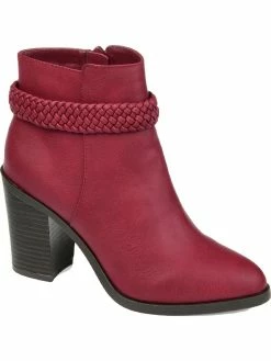 Promo 👏 Journee Collection Maggie 👩 Womens Faux Leather Block Heel Ankle 🥾 Boots 💯
