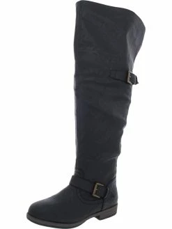 Cheapest ✔️ Journee Collection 👩 Womens Faux Leather Studded Knee-High 🥾 Boots 👏