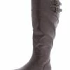 Best Sale ✨ Journee Collection Tori 👩 Womens Faux Leather Wide Calf Knee-High 🥾 Boots 💯