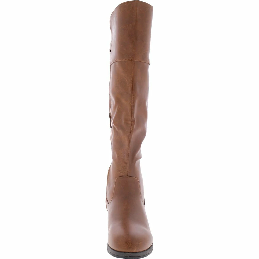 Cheapest ๐ Journee Collection Tori ๐ฉ Womens Faux Leather Block Heel Knee-High ๐ฅพ Boots ๐ฏ 3 Cheapest ๐ Journee Collection Tori ๐ฉ Womens Faux Leather Block Heel Knee-High ๐ฅพ Boots ๐ฏ - Image 3