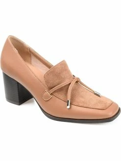 Coupon 🔥 Journee Collection Crawford 👩 Womens Square Toe Comfort Loafer 👠 Heels 😀