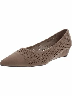 Best deal 😉 Journee Collection Finnola 👩 Womens Faux-Suede Slip-On Pointed Toe 👠 Heels 😀