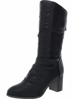 Hot Sale π Journee Collection Sequoia π© Womens Faux Leather Almond Toe Mid-Calf π₯Ύ Boots π