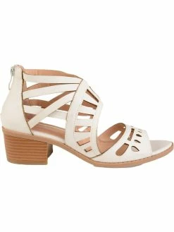Best deal 🧨 Journee Collection Dexy 👩 Womens Faux Leather Heeled Heel 🩴 Sandals 🛒