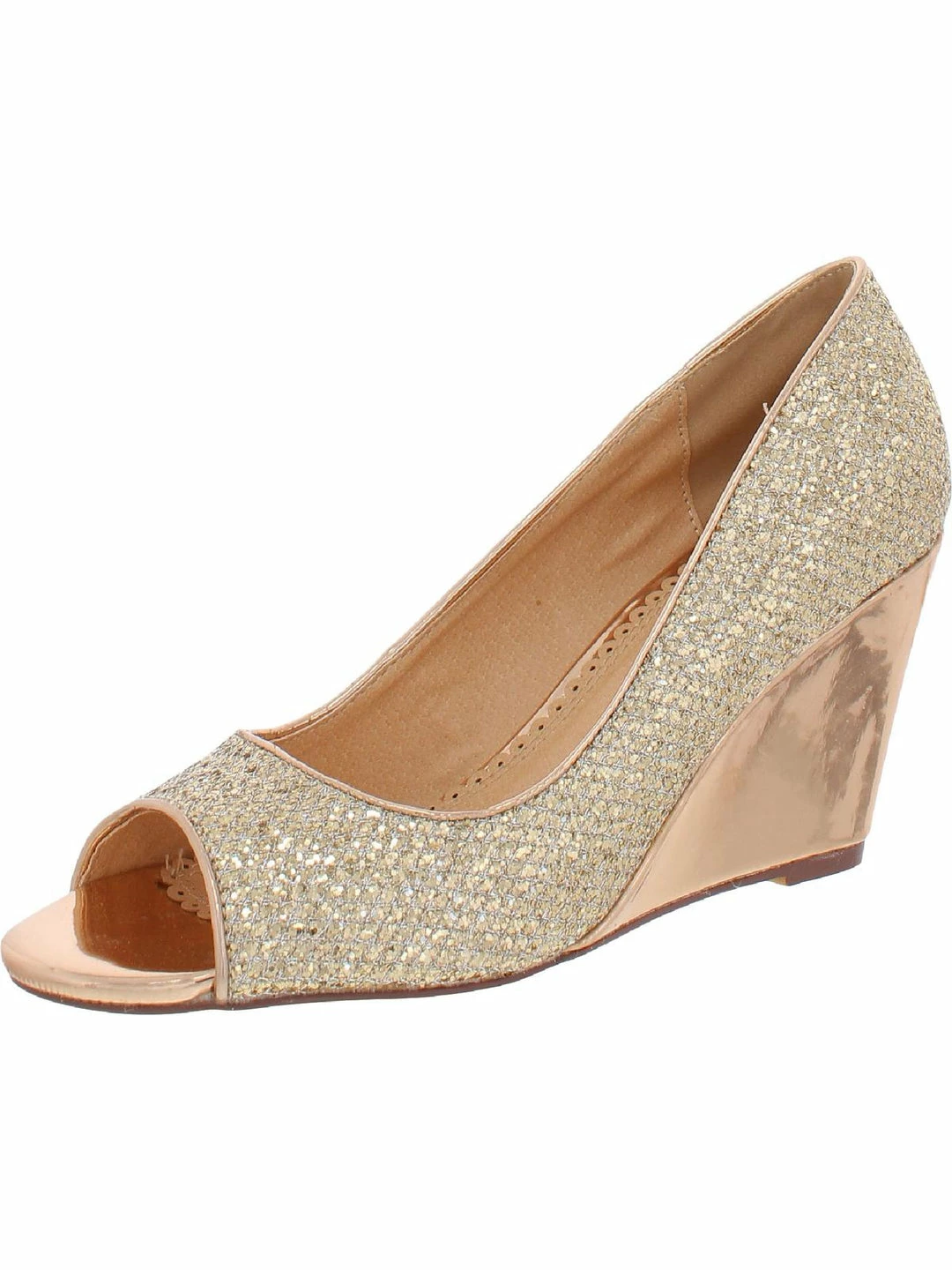 Hot Sale ๐ Journee Collection Selma ๐ฉ Womens Glitter Open Toe Wedge ๐ Heels ๐ 4 Hot Sale ๐ Journee Collection Selma ๐ฉ Womens Glitter Open Toe Wedge ๐ Heels ๐ - Image 4