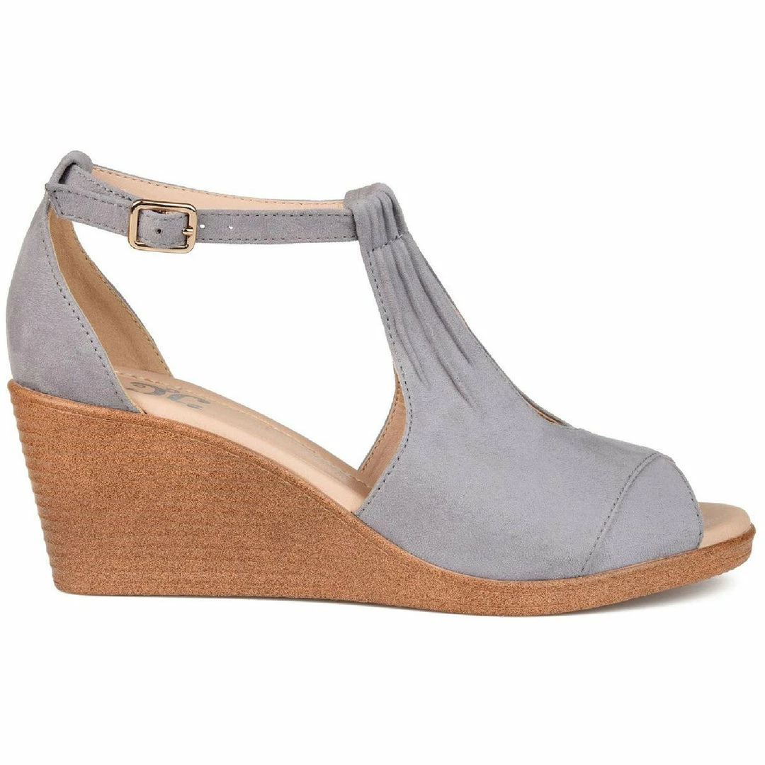 Outlet ✨ Journee Collection Kedzie 👩 Womens Faux Suede Ankle Strap Wedges ⌛ 2 Outlet ✨ Journee Collection Kedzie 👩 Womens Faux Suede Ankle Strap Wedges ⌛ - Image 2