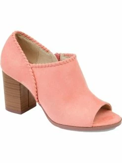Hot Sale ✨ Journee Collection Kimana 👩 Womens Faux Suede Peep-Toe Booties 👍