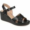 Best reviews of 😍 Journee Collection Kirstie 👩 Womens Faux Leather Padded Insole Wedge 🩴 Sandals 🔔
