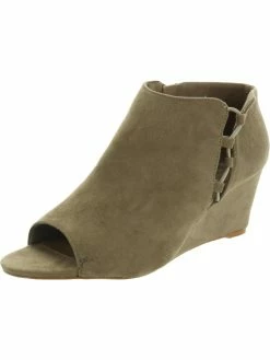 Hot Sale 🧨 Journee Collection Falon 👩 Womens Faux Suede Peep Toe Wedge 🩴 Sandals 😍