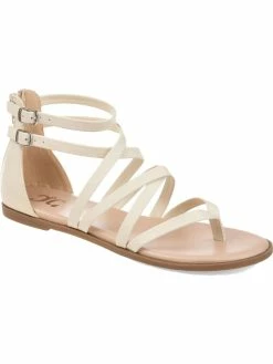Best reviews of 😀 Journee Collection Zailie 👩 Womens Faux Leather Thong Gladiator 🩴 Sandals 😉