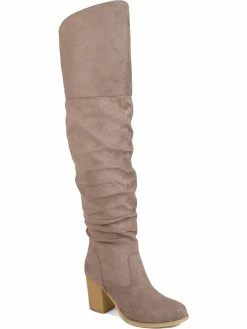 Top 10 🛒 Journee Collection Kaison 👩 Womens Faux Suede Wide Calf Thigh-High 🥾 Boots 🎁