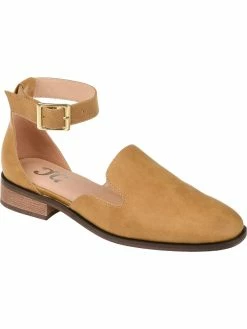 Buy 🔔 Journee Collection Loreta 👩 Womens Solid Ankle Strap Flats 😀