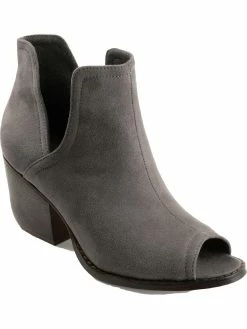 Best Sale ⌛ Journee Collection Jordyn 👩 Womens Suede Open Toe Ankle 🥾 Boots 💯