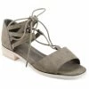 Discount 🥰 Journee Collection Ingrid 👩 Womens Faux Suede Open Toe Strappy 🩴 Sandals 😉