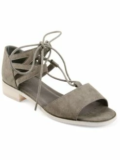Discount 🥰 Journee Collection Ingrid 👩 Womens Faux Suede Open Toe Strappy 🩴 Sandals 😉