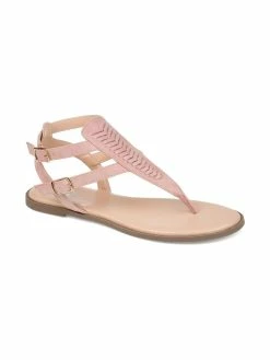 Best Pirce 🥰 Journee Collection Harmony 👩 Womens Thong Ankle Strap Flats ❤️