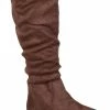 Budget 🥰 Journee Collection Rebecca-02 👩 Womens Faux Suede Pull On Riding 🥾 Boots 🧨