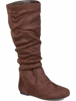 Budget 🥰 Journee Collection Rebecca-02 👩 Womens Faux Suede Pull On Riding 🥾 Boots 🧨