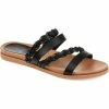 Coupon 🎁 Journee Collection Colette 👩 Womens Faux Leather Slip On Flat 🩴 Sandals 💯