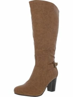 Buy 🧨 Journee Collection 002894 👩 Womens Faux Leather Mid-Calf Block 👠 Heels 🔔