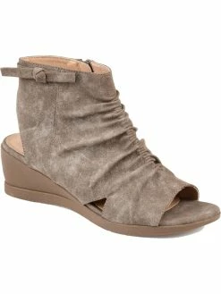 Cheapest 𧨠Journee Collection Ramona π© Womens Faux Suede Ankle Wedge π©΄ Sandals β€οΈ