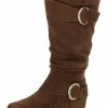 Promo ⌛ Journee Collection Jester 👩 Womens Faux Suede Slouchy Riding 🥾 Boots 😉