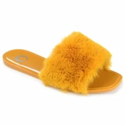 Discount 🛒 Journee Collection 👩 Women's Faux Fur Dusk Slide 💯