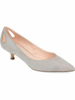Coupon 🧨 Journee Collection Goldie 👩 Womens Faux Suede Cut-Out Pointed Toe 👠 Heels ✔️