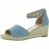 Best deal 😀 Journee Collection Keana 👩 Womens Faux Suede Ankle Strap Espadrilles 🌟