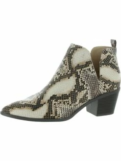 Best Sale 👏 Journee Collection Lola 👩 Womens Faux Leather Block Heel Ankle 🥾 Boots 🧨